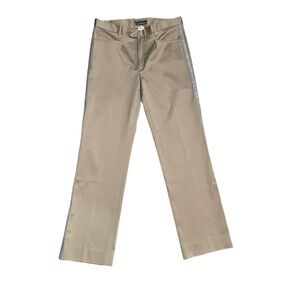 Joseph Tan Business Casual Travel Trouser Pants Side Fleece Stripes Size L